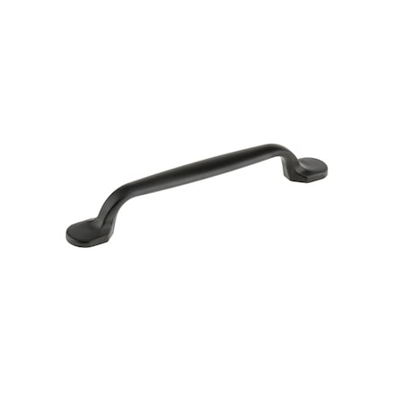 Richelieu 5 1/16 in (128 mm) Center-to-Center Matte Black Traditional Drawer Pull BP23775128900