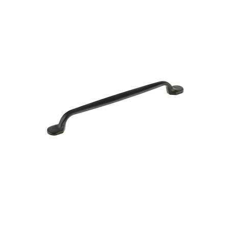 Richelieu 7 9/16 in (192 mm) Center-to-Center Matte Black Traditional Drawer Pull BP23775192900