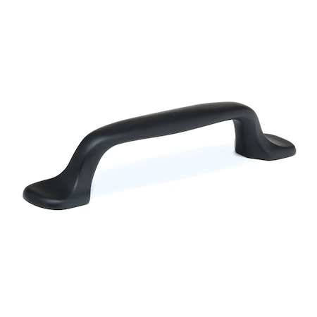 Richelieu 3-3/4 in. (96 mm) Center-to-Center Matte Black Traditional Drawer Pull BP2377596900