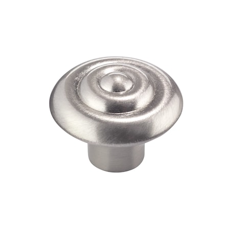Richelieu 1 1/4 in (32 mm) Brushed Nickel Traditional Metal Cabinet Knob BP2391132195