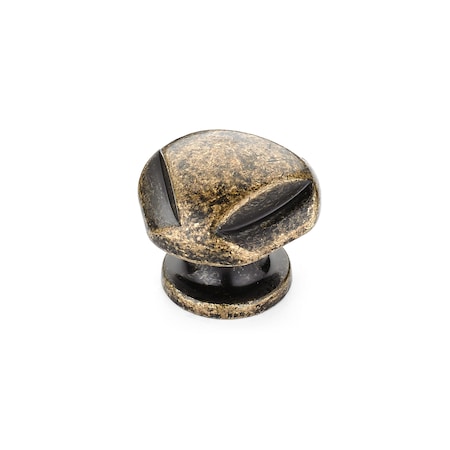 Richelieu 1 1/8 in (28 mm) Burnished Brass Traditional Metal Cabinet Knob BP2391528BB