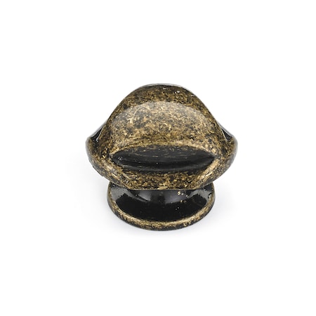 Richelieu 1 5/16 in (33 mm) Burnished Brass Traditional Metal Cabinet Knob BP2391533BB