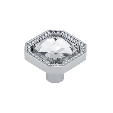 Richelieu 1 1/4 in (32 mm) x 1 1/4 in (32 mm) Chrome, Crystal Contemporary Cabinet Knob BP262603014001