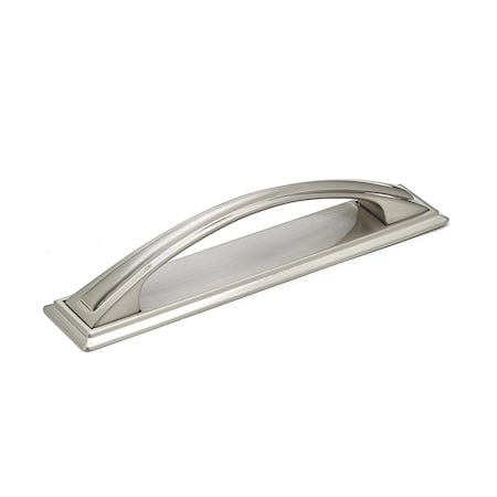 Richelieu 5-1/16 in. (128 mm) Center-to-Center Brushed Nickel Transitional Drawer Pull BP26987195