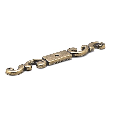 Richelieu 5 1/4 in (133 mm) x 5/8 in (15.9 mm) Burnished Brass Traditional Backplate for Knob BP284BB