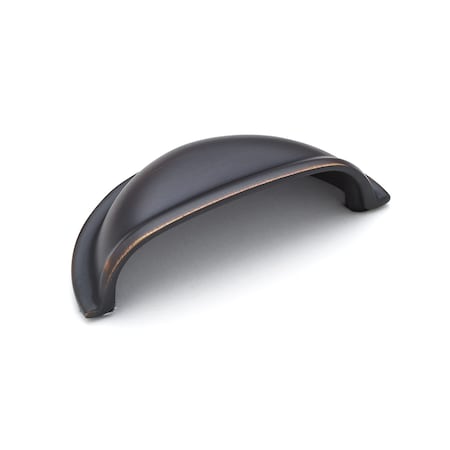 Richelieu 3 in. (76 mm) Center-to-Center Brushed Oil-Rubbed Bronze Traditional Cup Pull BP30388BORB