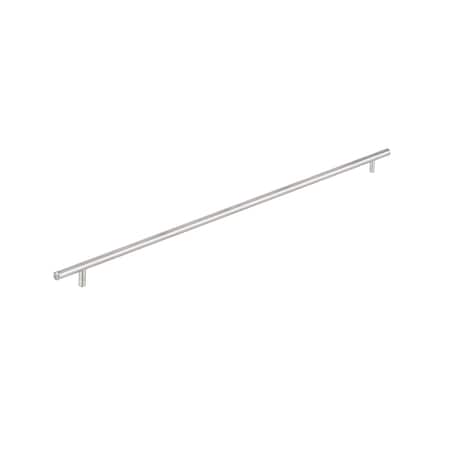 Richelieu 25-1/8 in. (638 mm) Center-to-Center Brushed Nickel Steel Contemporary Drawer Pull BP305638195