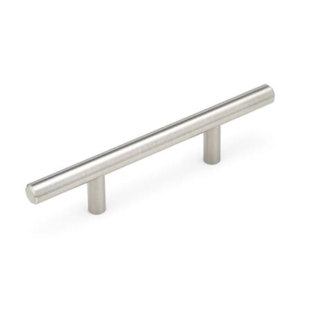 Richelieu 3 in. (76 mm) Center-to-Center Brushed Nickel Steel Contemporary Drawer Pull BP30576195