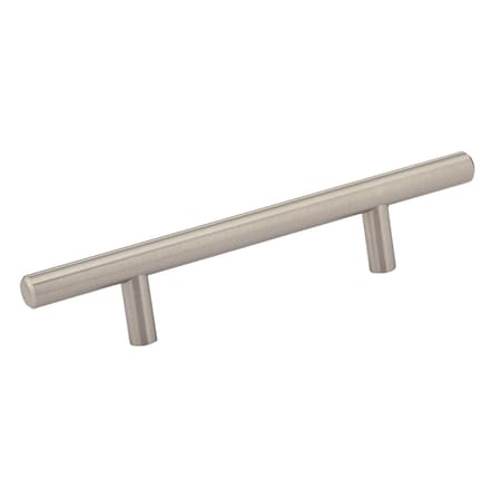 Richelieu 3-3/4 in. (96 mm) Center-to-Center Brushed Nickel Steel Contemporary Drawer Pull BP30596195