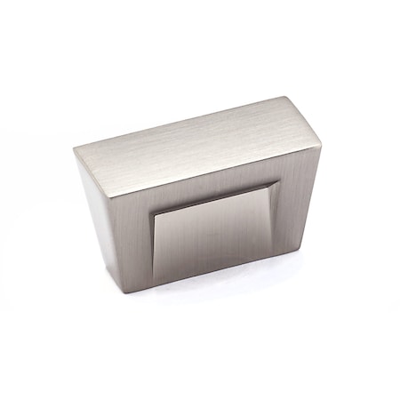 Richelieu 1 3/16 in. X 1/2 in. (30 mm x 13 mm) Brushed Nickel Contemporary Metal Cabinet Knob BP31632330195