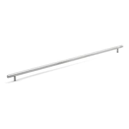 Richelieu 28-1/8 in. (714 mm) Center-to-Center Brushed Stainless Steel Contemporary Drawer Pull BP3487714170