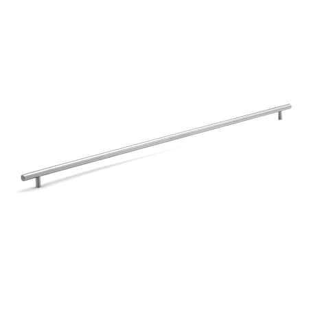 Richelieu Hardware 31-1/8 in. (790 mm) Center-to-Center Brushed Stainless Steel Contemporary Drawer Pull BP3487790170