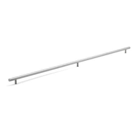 Richelieu 34-1/8 in. (867 mm) Center-to-Center Brushed Stainless Steel Contemporary Drawer Pull BP3487867170