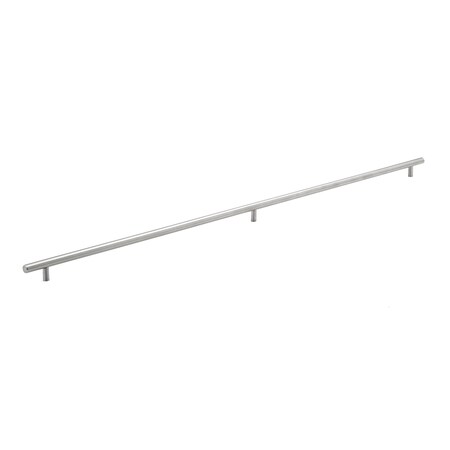 Richelieu 37-1/8 in. (943 mm) Center-to-Center Brushed Stainless Steel Contemporary Drawer Pull BP3487943170