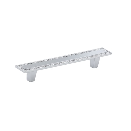 Richelieu 3 3/4 in (96 mm) Center-to-Center Chrome, Crystal Contemporary Drawer Pull BP373709614001