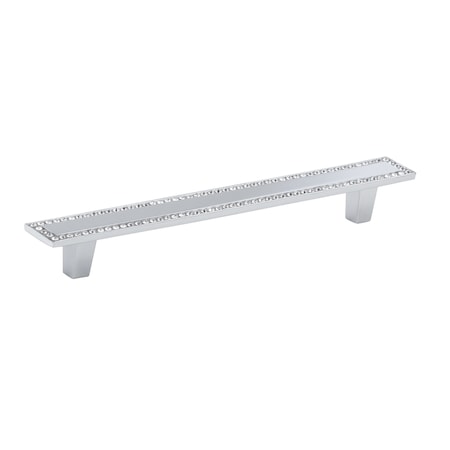 RICHELIEU HARDWARE 5 1/16 in (128 mm) Center-to-Center Chrome, Crystal Contemporary Drawer Pull BP373712814001