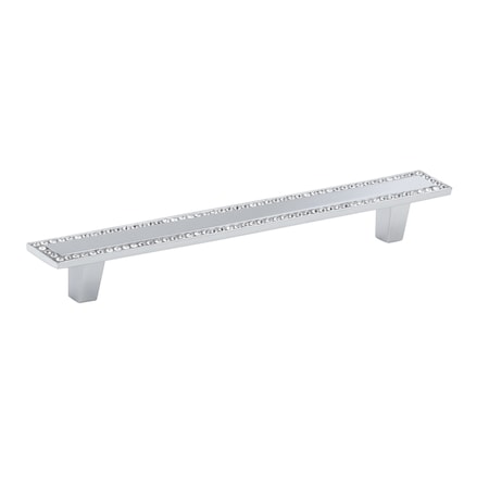 Richelieu 5 1/16 in (128 mm) Center-to-Center Chrome, Crystal Contemporary Drawer Pull BP373712814001