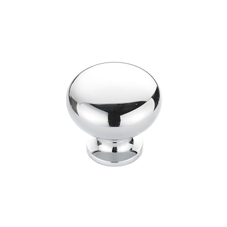 Richelieu 1 1/4 in (32 mm) Chrome Traditional Brass Cabinet Knob BP3923140