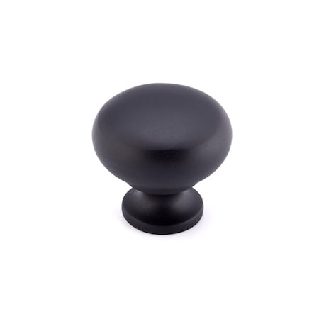 Richelieu 1 1/4 in (32 mm) Matte Black Traditional Brass Cabinet Knob BP3923900