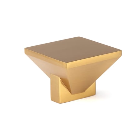 Richelieu 1 9/16-inch (40 mm) x 1 9/16-inch (40 mm) Aurum Brushed Gold Contemporary Cabinet Knob BP404016158
