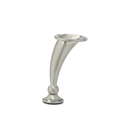 Richelieu Contemporary Furniture Leg, 4 1/2 in (114 mm), Nickel BP40730195