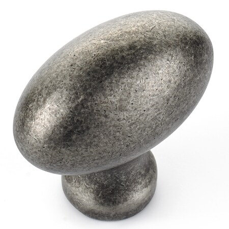Richelieu 1 9/16 in. X 7/8 in. (40 mm x 22 mm) Pewter Traditional Metal Cabinet Knob BP444340142