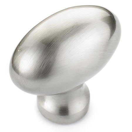 Richelieu 1 9/16 in. X 7/8 in. (40 mm x 22 mm) Brushed Nickel Traditional Metal Cabinet Knob BP444340195