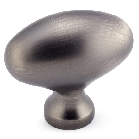 Richelieu 1 31/32 in. X 1 3/32 in. (50 mm x 28 mm) Antique Nickel Traditional Metal Cabinet Knob BP444350143