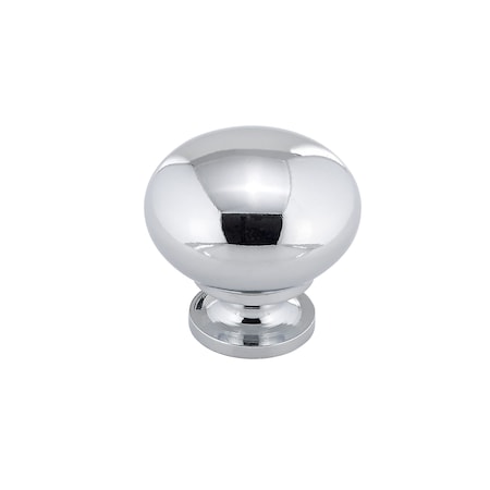 Richelieu 1 1/4 in (32 mm) Chrome Traditional Brass, Hollow Metal Cabinet Knob BP4923140
