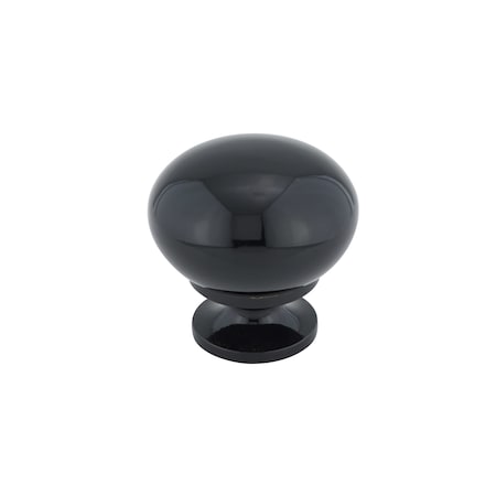 Richelieu 1 1/4 in (32 mm) Black Traditional Brass, Hollow Metal Cabinet Knob BP492390