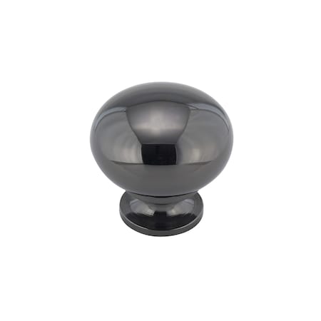 Richelieu 1 1/4 in (32 mm) Black Nickel Traditional Brass, Hollow Metal Cabinet Knob BP492391