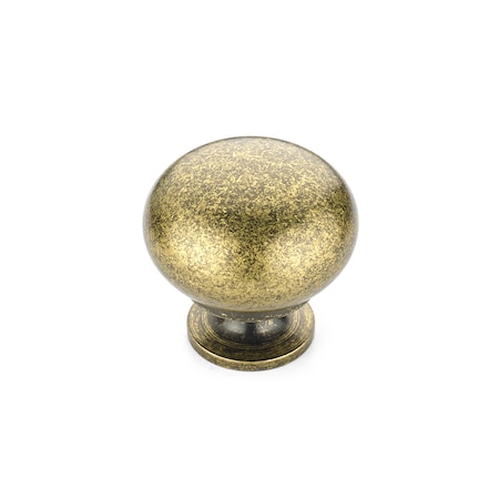 Richelieu 1 1/4 in (32 mm) Burnished Brass Traditional Brass, Hollow Metal Cabinet Knob BP4923BB