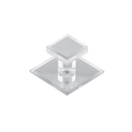 Richelieu 1 25/32"x1 25/32"(45mm x 45mm) Transparent/Clear, Mirror Effect Contemporary Acrylic Cabinet Knob BP50011