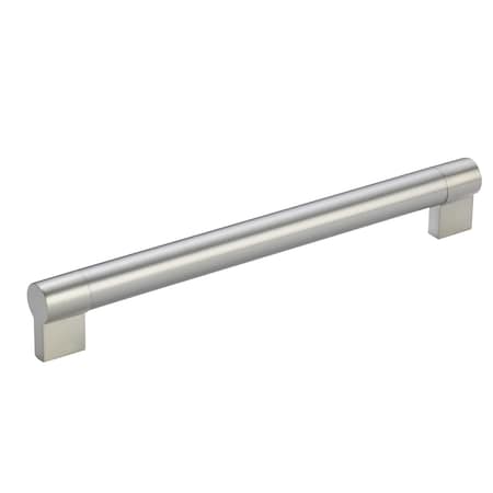 Richelieu 10-1/16 in. (256 mm) Center-to-Center Brushed Nickel Contemporary Drawer Pull BP500256195