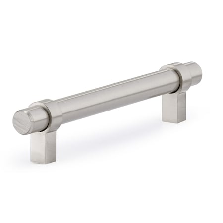 Richelieu 5-1/16 in. (128 mm) Center-to-Center Brushed Nickel Contemporary Drawer Pull BP5016128195