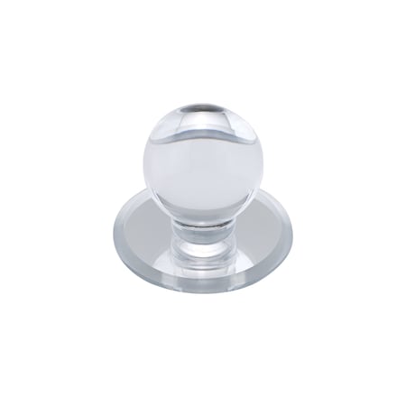 Richelieu 1 7/8 in (47 mm) Transparent/Clear, Mirror Effect Contemporary Acrylic Cabinet Knob BP50311