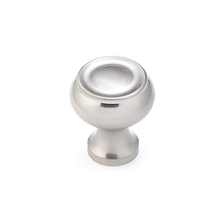 Richelieu 1 3/16 in (30 mm) Brushed Nickel Traditional Metal Cabinet Knob BP5120530195