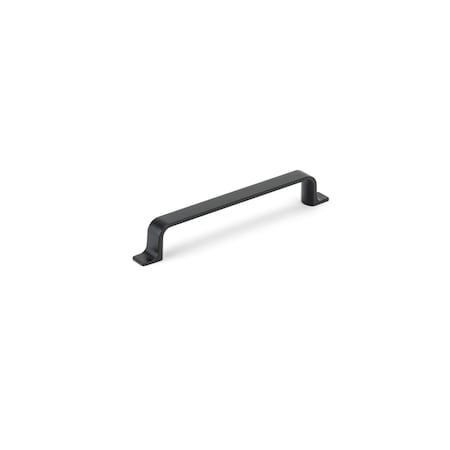 Richelieu 6 5/16 in (160 mm) Center-to-Center Matte Black Contemporary Cabinet Pull BP52003160900