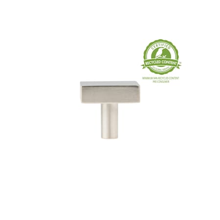 Richelieu 1 1/4 in (32 mm) x 1 1/4 in (32 mm) Brushed Nickel Contemporary Cabinet Knob BP52155125195