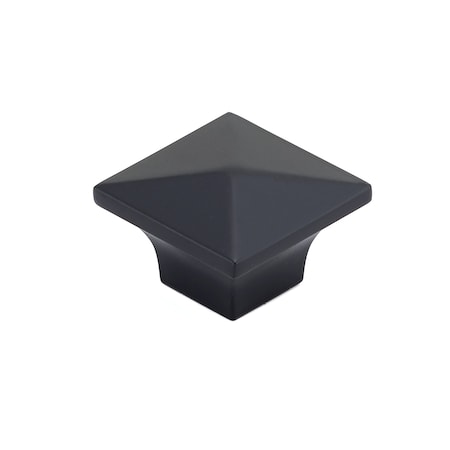 Richelieu 1 1/4 in. X 1 1/4 in. (32 mm x 32 mm) Matte Black Contemporary Metal Cabinet Knob BP53082900