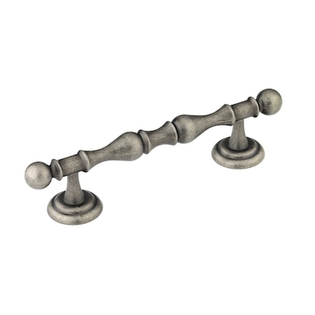 Richelieu 4 in. (102 mm) Center-to-Center Pewter Traditional Drawer Pull BP60111142