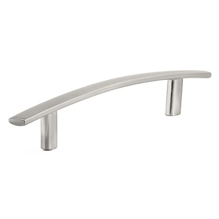 Richelieu 5-1/16 in. (128 mm) Center-to-Center Brushed Nickel Contemporary Drawer Pull BP6501195