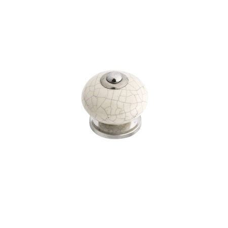 Richelieu 1 17/32 in (39 mm) Crackle Almond Eclectic Cabinet Knob BP665333404