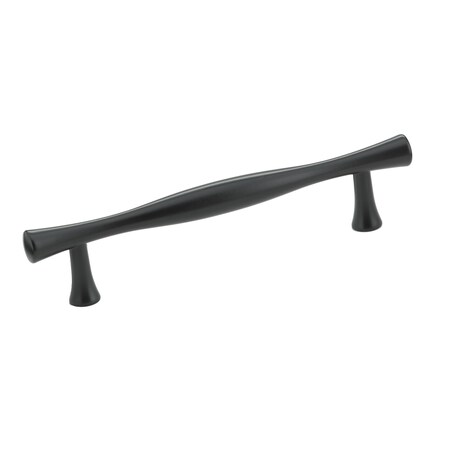 Richelieu 3-3/4 in. (96 mm) Center-to-Center Matte Black Contemporary Drawer Pull BP7061900
