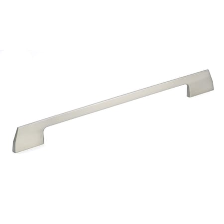 Richelieu 10-1/16 in. (256 mm) Center-to-Center Brushed Nickel Contemporary Drawer Pull BP7125256195
