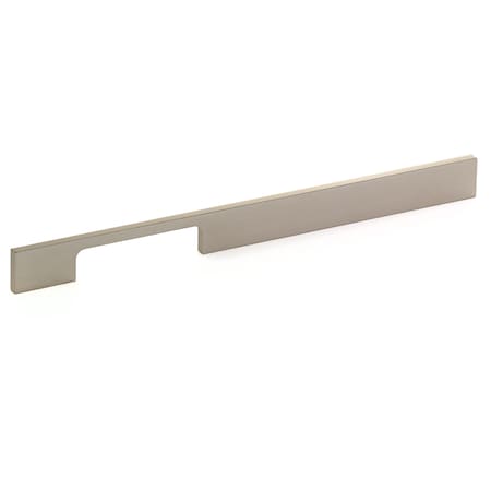 Richelieu 10-1/16 in. (256 mm) Center-to-Center Brushed Nickel Contemporary Drawer Pull BP720256195