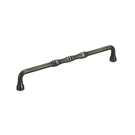 Richelieu 7-9/16 in. (192 mm) Center-to-Center Antique Nickel Traditional Drawer Pull BP740192143