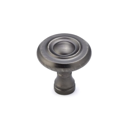 Richelieu 1 1/4 in (32 mm) Antique Nickel Traditional Metal Cabinet Knob BP74032143