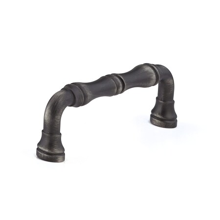 Richelieu 3-3/4 in. (96 mm) Center-to-Center Antique Nickel Traditional Drawer Pull BP74096143