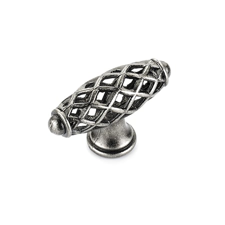 Richelieu 2 9/32 in. X 25/32 in. (58 mm x 20 mm) Natural Iron Traditional Metal Cabinet Knob BP74958908